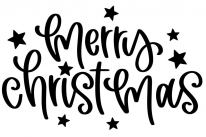 Stempel Merry Christmas 6x4 cm Produktbild